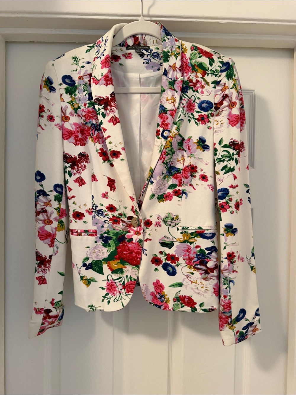 Floral White Women's Blazer Jacket
